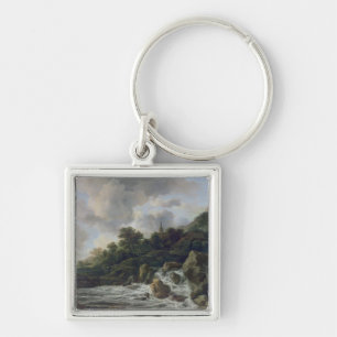 Llavero Cascada cerca de un pueblo, c.1665-70
