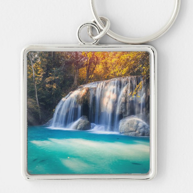 Llavero Cascada de Erawan en la provincia de Kanjanaburi e (Frente)