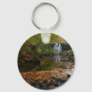 Llavero Cascada otoño y naturaleza de Creek Pennsylvania