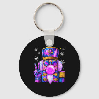 Llavero Cascanueces Morado Soplando Chicle Navideño Lindo
