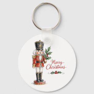Llavero Cascanueces navideño acuarela