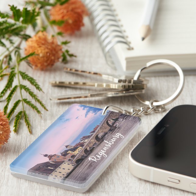 Llavero Casco histórico de Regensburg, Alemania (Frente Derecha)