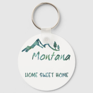 Llavero casero dulce de Montana del hogar verde de