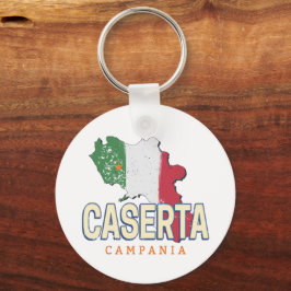 Llavero Caserta Italia Retro Campania Mapa de recuerdo de 