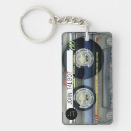 Llavero Casete de mixtape de audio retro T2 personalizado