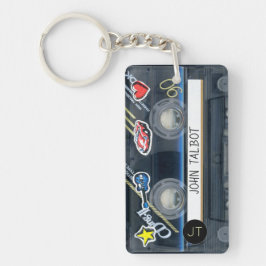 Llavero Casete de mixtape de audio retro T3 personalizado