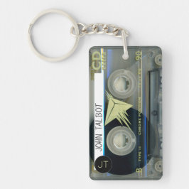 Llavero Casete de mixtape de cinta de audio retro T5 perso