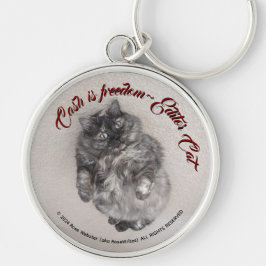 Llavero Cash dice Editor Cat de RoseWrites Photo Keychain