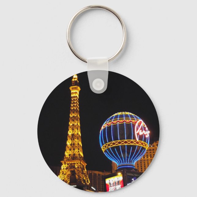 Llavero Casino Nocturno Iluminado en Las Vegas Las Vegas C (Anverso)