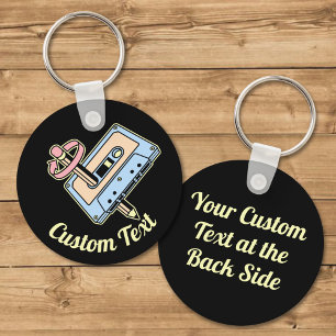 Llavero Cassette de audio con lápiz