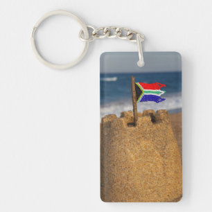 Llavero Castillo de arena con bandera sudafricana, Umhlang