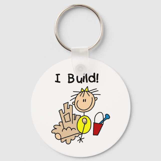 Llavero Castillo de arena con Chica de figura de palo (Anverso)