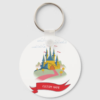 Llavero Castillo de Fantasía con Texto Personalizado