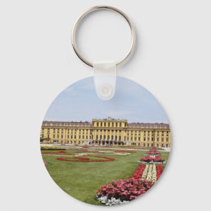 Llavero Castillo de Schonbrunn rosado, Viena, flores de Au