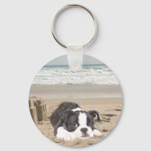 Llavero Castillos de arena de Boston Terrier Keychain