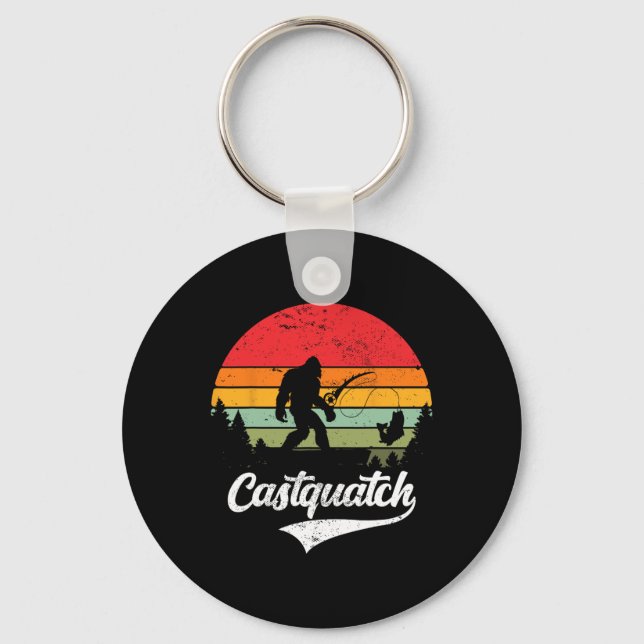 Llavero Castquatch Funny Byss Fisherman Fishing Meme  (Anverso)