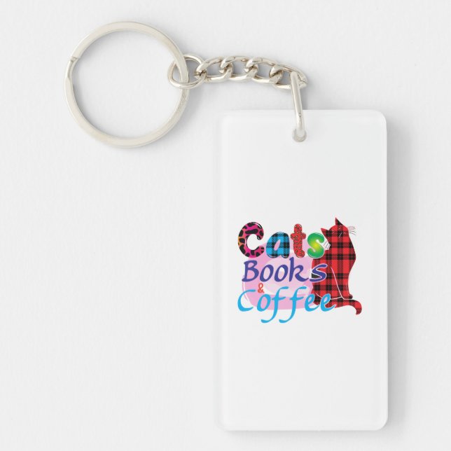 Llavero Cat Art Cats Libros Café_2 (Frente)