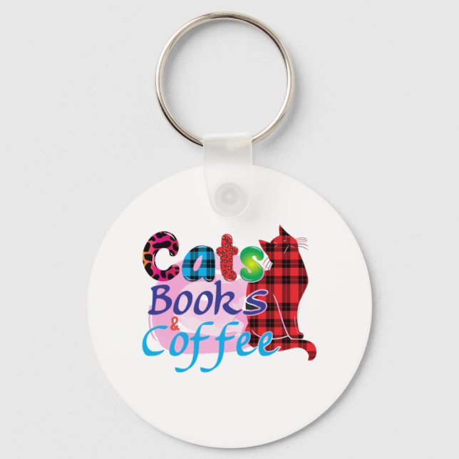 Llavero Cat Art Cats Libros Café_2 (Anverso)
