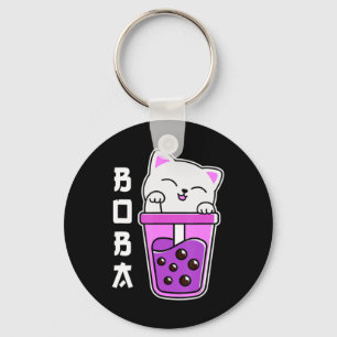 Llavero Cat Boba Anime Bubble Tea Neko Chicas Kawaii Chica
