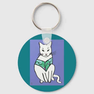 Llavero Cat con diseño de hoja