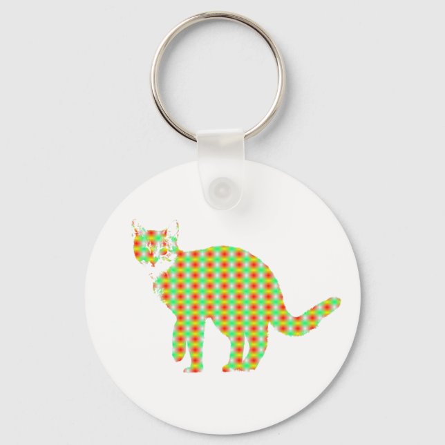 Llavero Cat con patrones (Anverso)