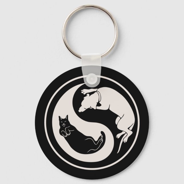 Llavero Cat-Dog Yin-Yang (Anverso)