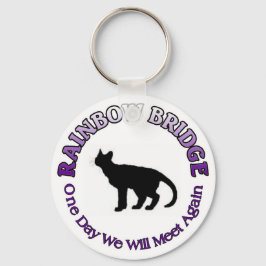 LLAVERO CAT FELINE RAINBOW BRIDGE KEYCHAIN