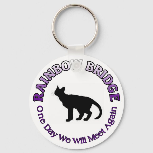 LLAVERO CAT FELINE RAINBOW BRIDGE KEYCHAIN (Anverso)
