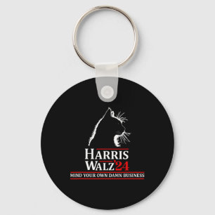 Llavero Cat Harris Walz 2024 Kamala Harris 2024 Tim Walz 2