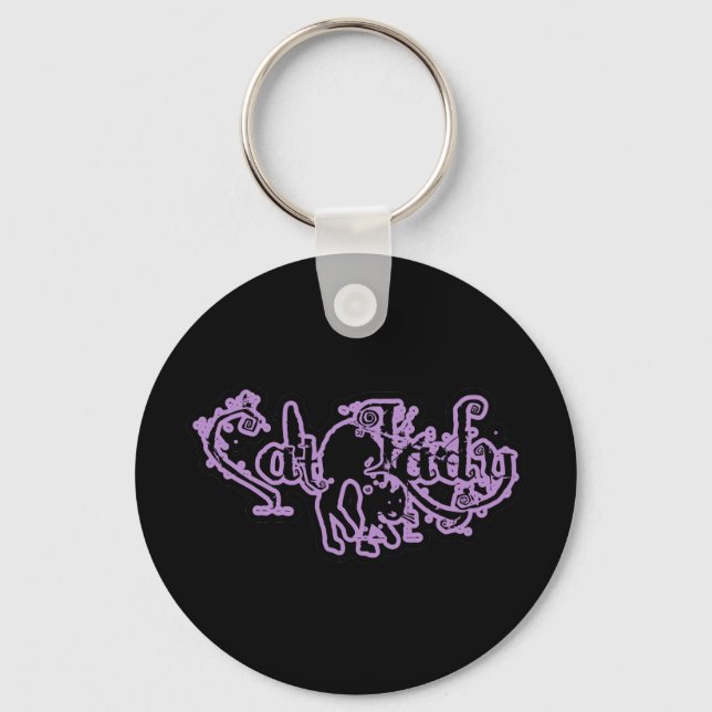 Llavero Cat Lady Purple (Anverso)
