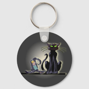 Llavero CAT NEGRO y GORRA de SHARON SHARPE