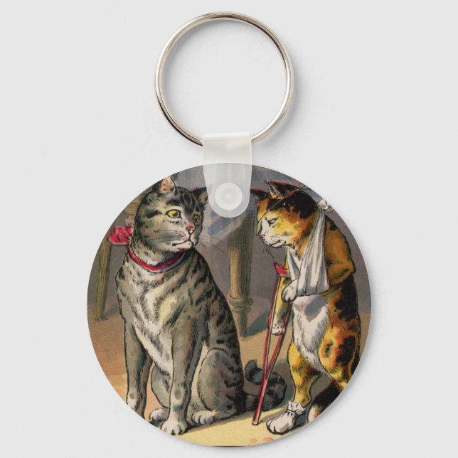 Llavero Cat on Crutches (Anverso)