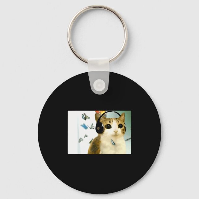 Llavero Cat Owl Funny Cursed Internet Trendy Meme Funny Me (Anverso)