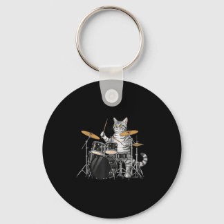 Llavero Cat Playing Drums Drumset Drumkit Drumming Drum Dr