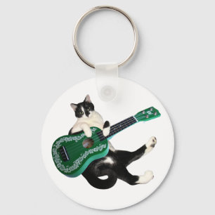 Llavero Cat Ukulele Keychain