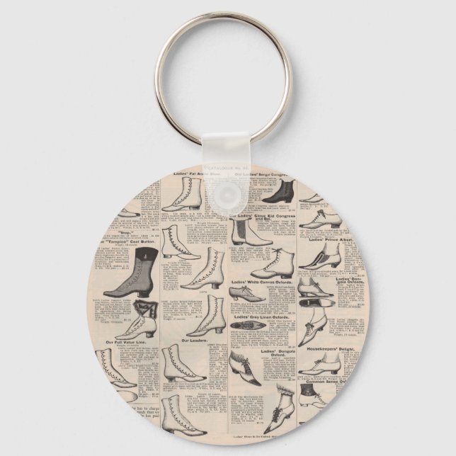 Llavero Catálogo de publicidad de zapatos antiguos (Anverso)