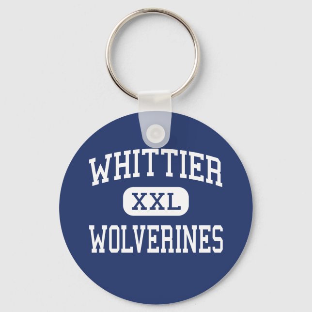 Llavero Cataratas de Sioux Central de Whittier Wolverines (Anverso)