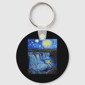 Llavero Cataratas del Niágara - Estilo Van Gogh - Noche es
