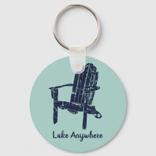 Llavero Cátedra Navy Blue y Aqua Adirondack Personalizada