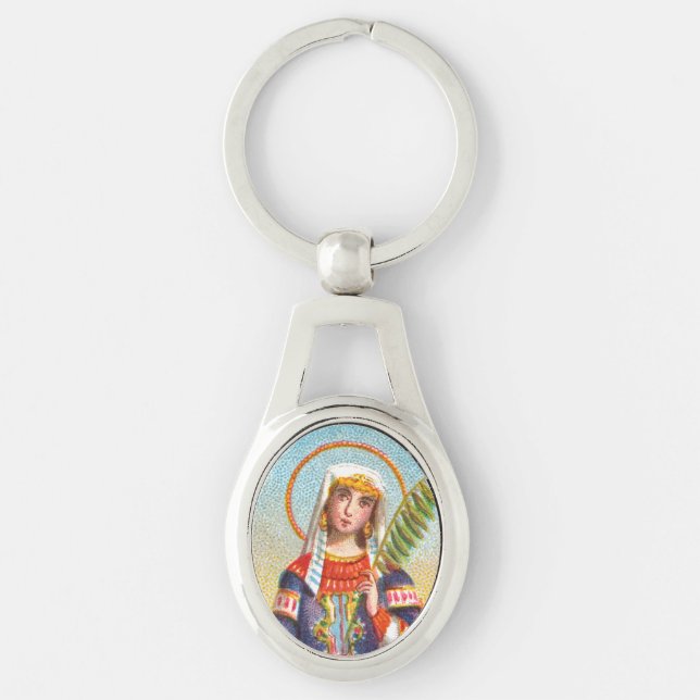 Llavero Caterina de Alejandría con vestimenta egipcia (Anverso)