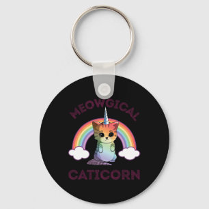 Llavero Caticorn Meowgic Camiseta Gato Unicornio Mujeres C
