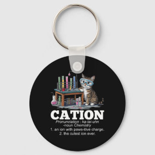 Llavero Cation Chemistry Teacher Cat Pun Fun