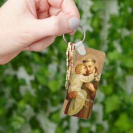 Llavero Católico vintage de San Antonio Niño Jesús