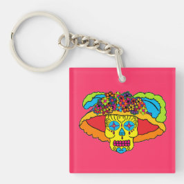 Llavero Catrina Calavera de Azúcar