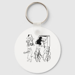 Llavero Cats Cats Jazz Music Funny Kitty Personalizado