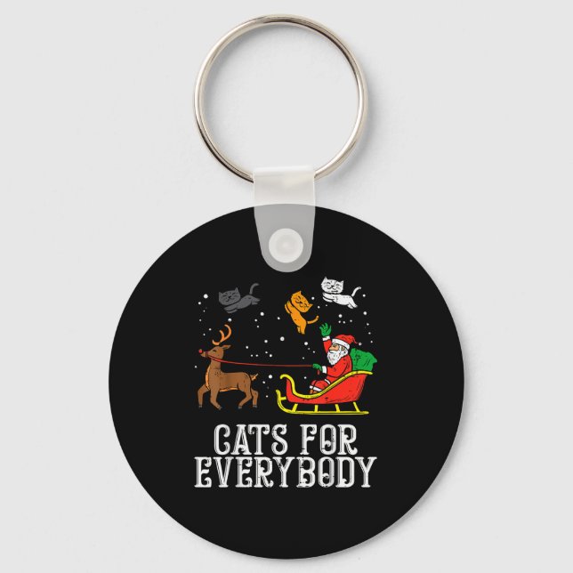 Llavero Cats For Everybody Christmas Cat Funny Xmas Women  (Anverso)