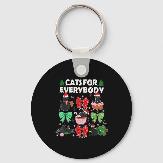 Llavero Cats For Everybody Christmas Cat Funny Xmas Women  (Anverso)