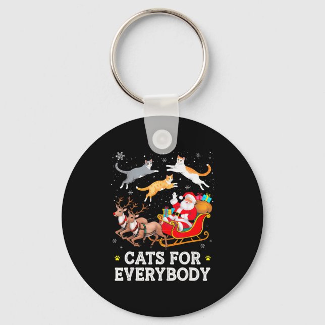 Llavero Cats For Everybody Christmas Cat Funny Xmas Women  (Anverso)
