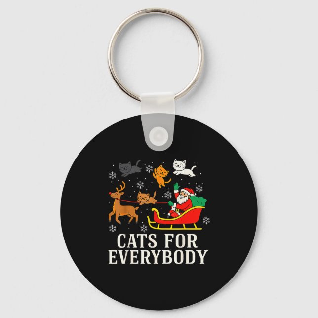Llavero Cats For Everybody Christmas Cat Funny Xmas Women  (Anverso)