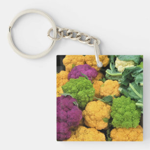 Llavero Cauliflower colorida, decoración otoñal